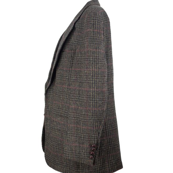 Wool, plaid, single breasted blazer (Robert Stock) - Picture 4 of 8